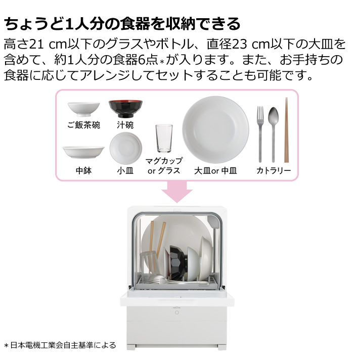 パナソニック 食器洗い乾燥機 SOLOTA ソロタ タンク式 NP-TML1-W 