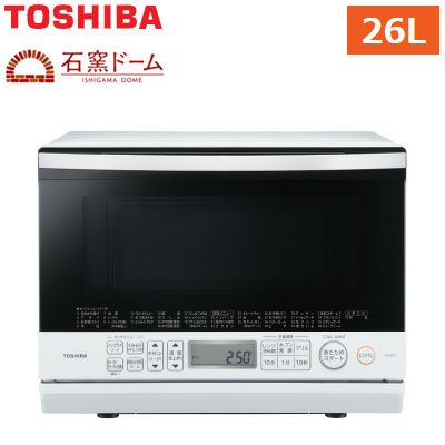 東芝 26L 角皿式スチームオーブンレンジ 石窯ドーム ER-VD70-W ...