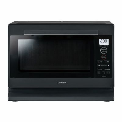 注目の 東芝 ワイド&フラット庫内 ブラック ER-XS23-K 電子レンジ 23L 電子レンジ・オーブン