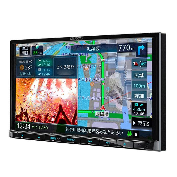 ケンウッド カーナビ 7V型 180mmモデル 彩速ナビ 地デジ Bluetooth 