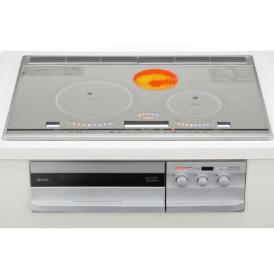 三菱 ビルトインIHクッキングヒーター 2口IH＋ラジエント CS-G321VSR びっくリングIH【L】 三菱電機 IHクッキングヒーター びっくリングIH ビルトイン型 2口IH＋