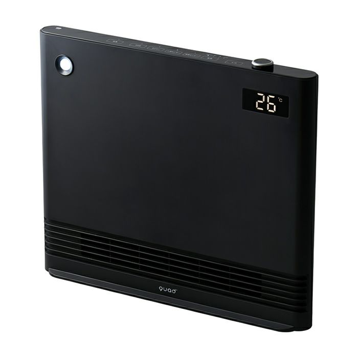 新作 QUADS クワッズ SILENT HOT DC ブラック 1200W QUADS クワッズ 静音パネルDCセラミックヒーター SILENT HOT DC