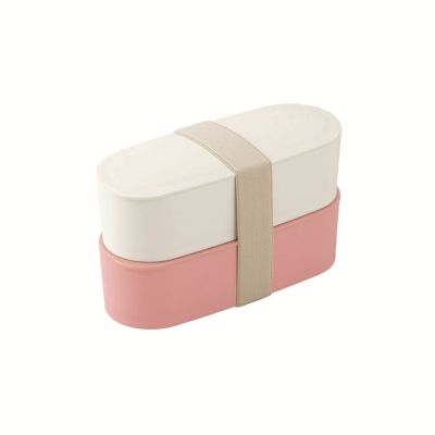 サーモス フレッシュランチボックス 600ml（300ml×2個） ピンク DJT